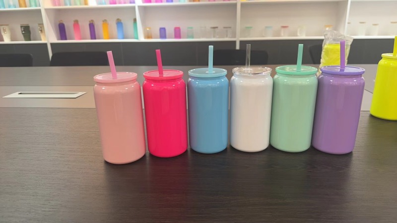 China RTS 16oz Stainless Steel Sublimation Color Tumbler Can Free Shipping (25PCS)