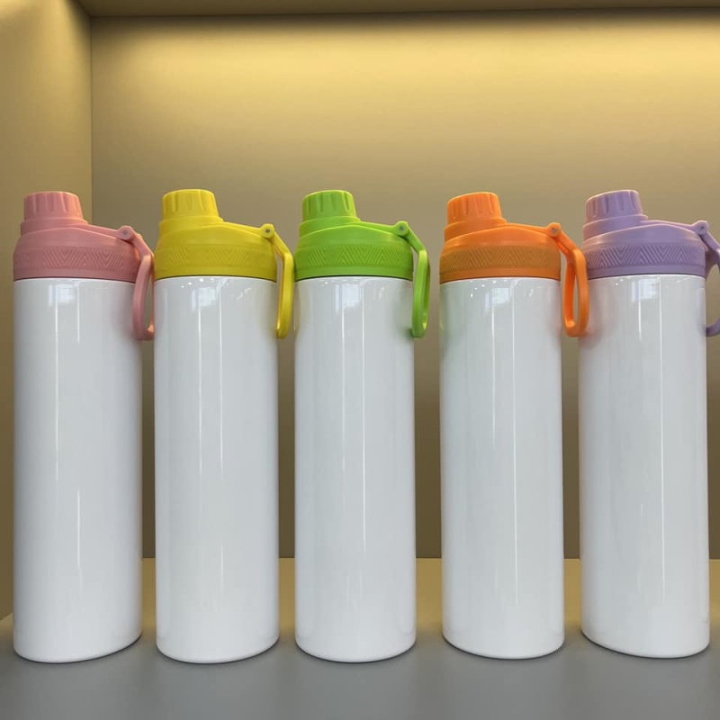China RTS 20oz Sublimation Sport Tumbler Skinny with Colorful Handle (25PCS)