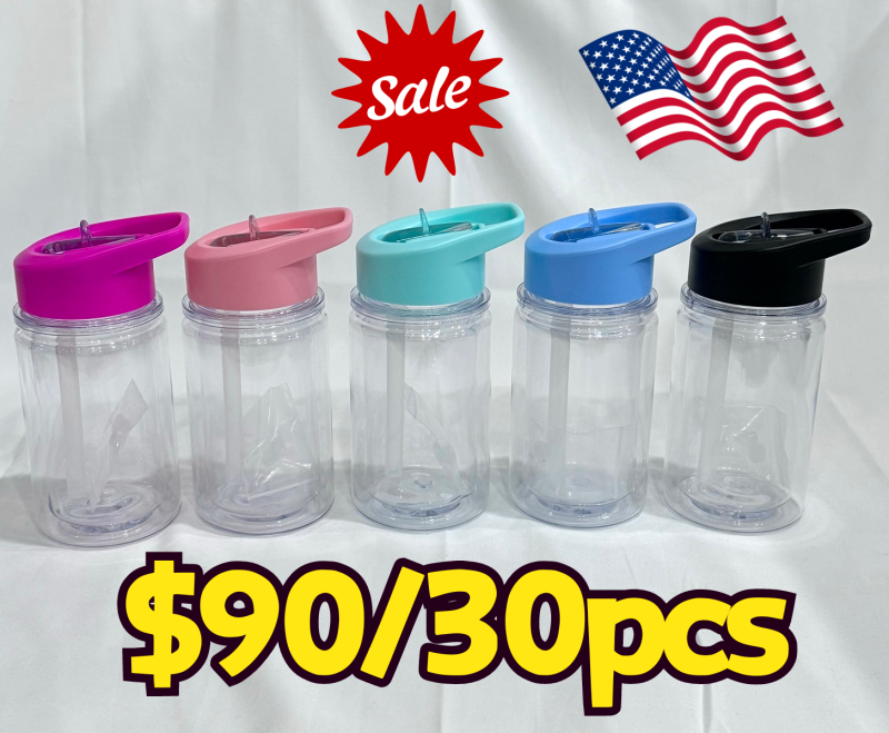 China RTS 10oz Double Walled Plastic Kids Cups Free Shipping (with hole and plugs) (50PCS)