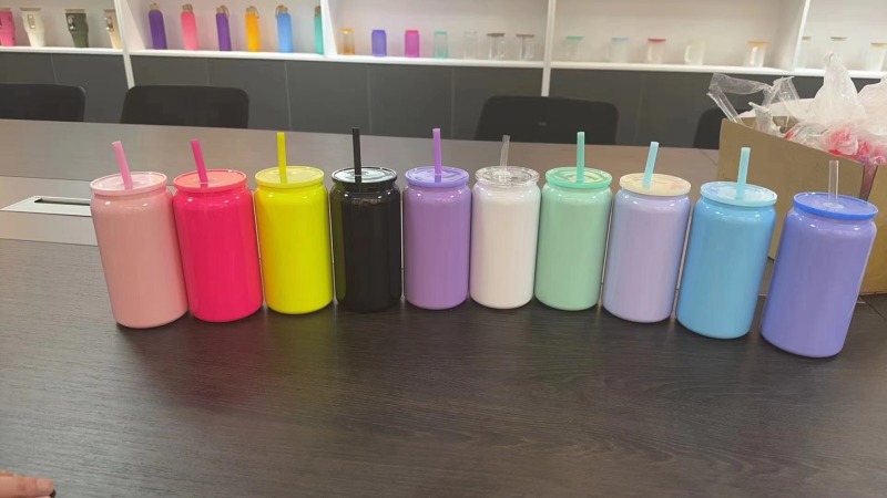 China RTS 16oz Stainless Steel Sublimation Color Tumbler Can Free Shipping (25PCS)