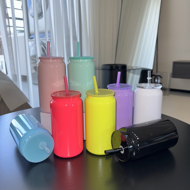China RTS 16oz Stainless Steel Sublimation Color Tumbler Can Free Shipping (25PCS)