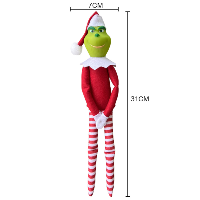 NEW RTS Grinch Doll Gift Christmas Decoration In the Shelf Free Shipping (packed in bag)  (25PCS)