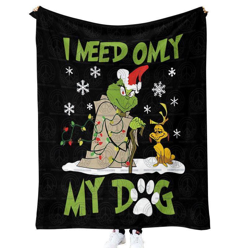China RTS Grinch Blankets Flannel/Sherpa Fabric with Different Sizes Free Sea Shipping (10pcs/20pcs)