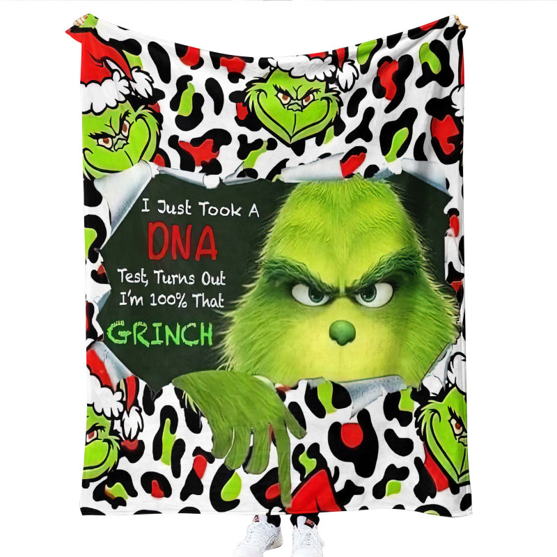 China RTS Grinch Blankets Flannel/Sherpa Fabric with Different Sizes Free Sea Shipping (10pcs/20pcs)