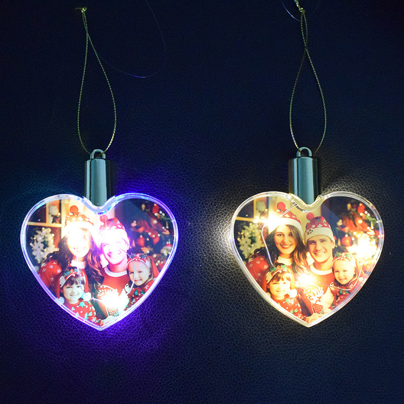 RTS Sublimation Blank Acrylic Lamp Light Christmas Pendant Decoration Free Shipping (20PCS/30PCS)