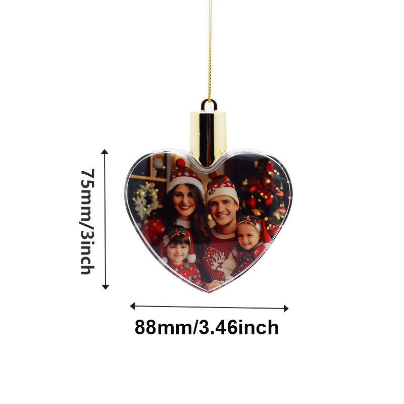 RTS Sublimation Blank Acrylic Lamp Light Christmas Pendant Decoration Free Shipping (20PCS/30PCS)