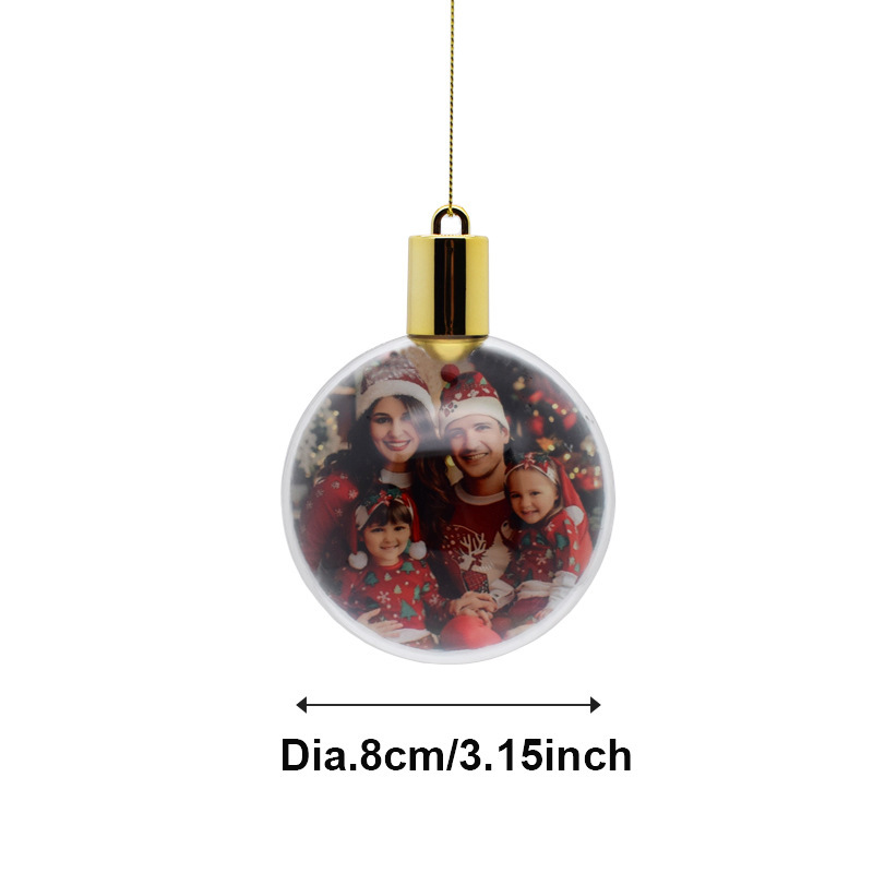 RTS Sublimation Blank Acrylic Lamp Light Christmas Pendant Decoration Free Shipping (20PCS/30PCS)