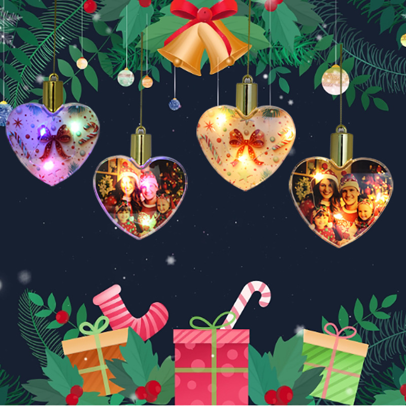 RTS Sublimation Blank Acrylic Lamp Light Christmas Pendant Decoration Free Shipping (20PCS/30PCS)