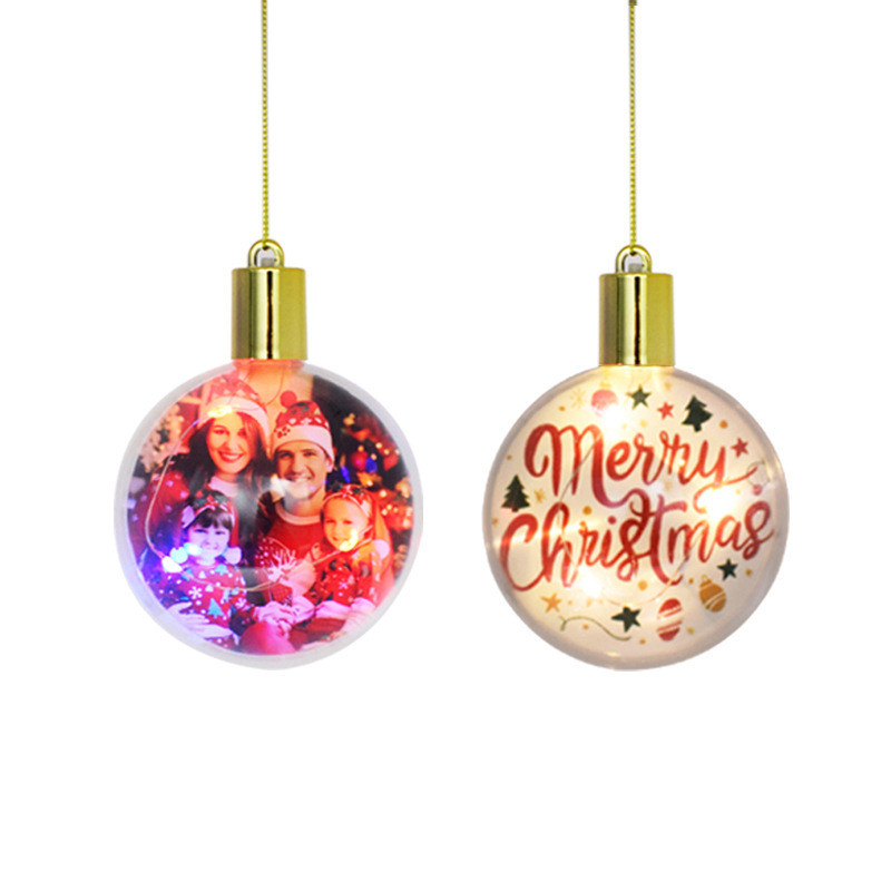 RTS Sublimation Blank Acrylic Lamp Light Christmas Pendant Decoration Free Shipping (20PCS/30PCS)