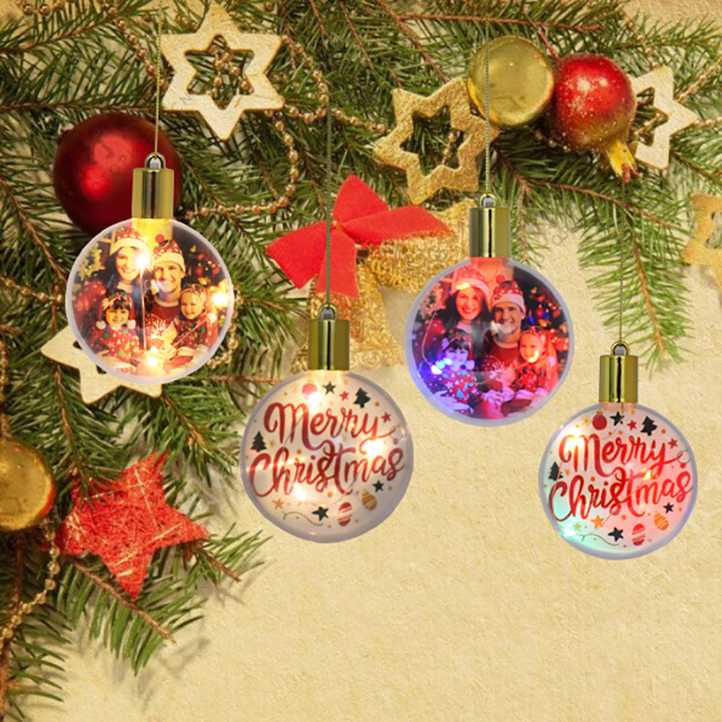 RTS Sublimation Blank Acrylic Lamp Light Christmas Pendant Decoration Free Shipping (20PCS/30PCS)