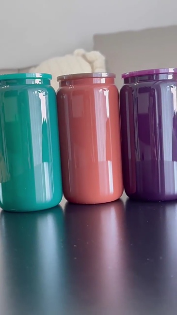NEW China 16oz Sublimation Winter Glass Libby Can Free Shipping (25PCS/50PCS)
