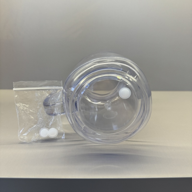 China RTS 20oz Snow Globe Acrylic Pre-drilled Mason Jar with Plugs Free Shipping (25PCS)