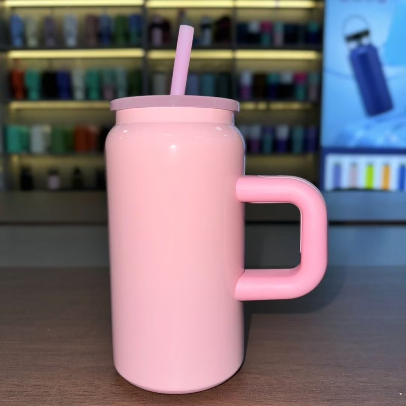 China RTS 16oz Stainless Steel Sublimation Tumbler Can with Handle Free Shipping (25PCS)