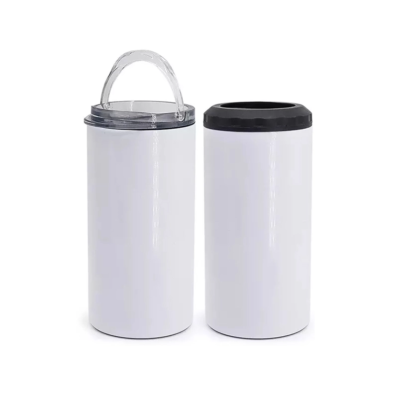 US RTS 16oz Sublimation 4 in 1 Straight Can Cooler with 2 Lids (25PCS)