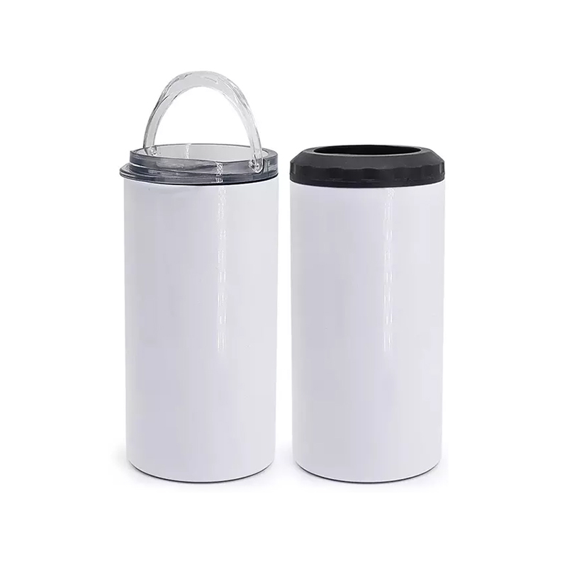 US RTS 16oz Sublimation 4 in 1 Straight Can Cooler with 2 Lids (25PCS)