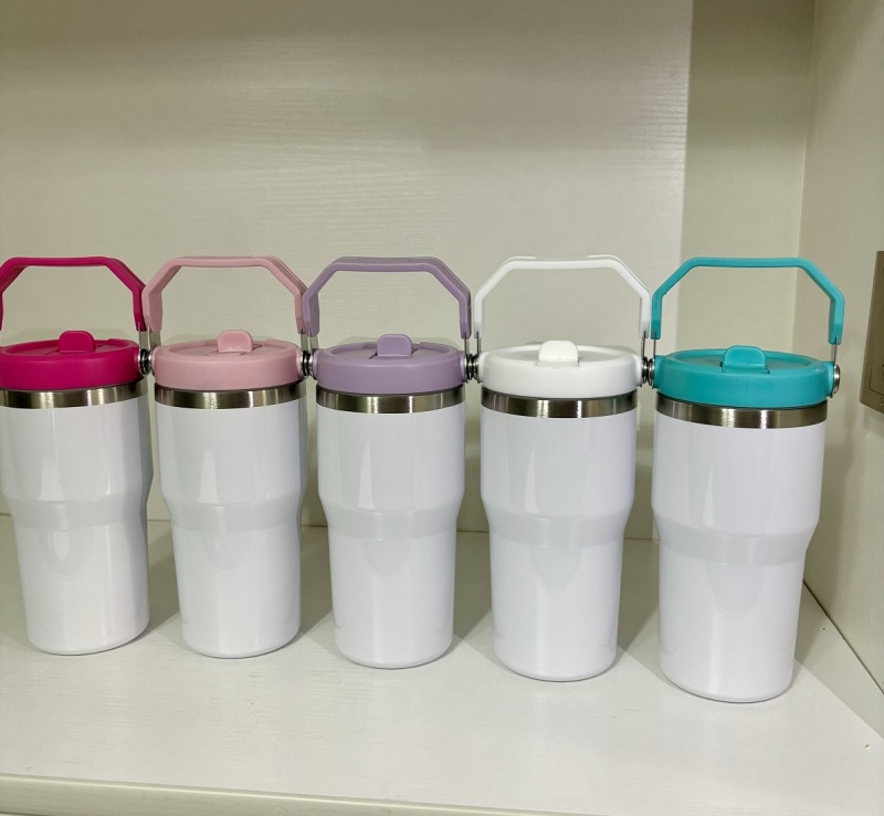 China 20oz Sublimation Kids Tumblers with Flip Lid Handle Free Shipping (25PCS)