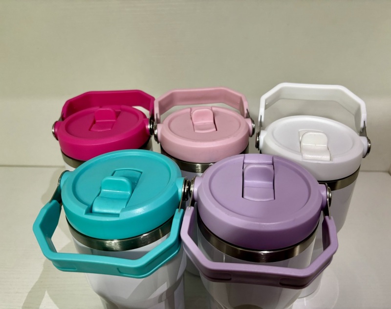 China 20oz Sublimation Kids Tumblers with Flip Lid Handle Free Shipping (25PCS)