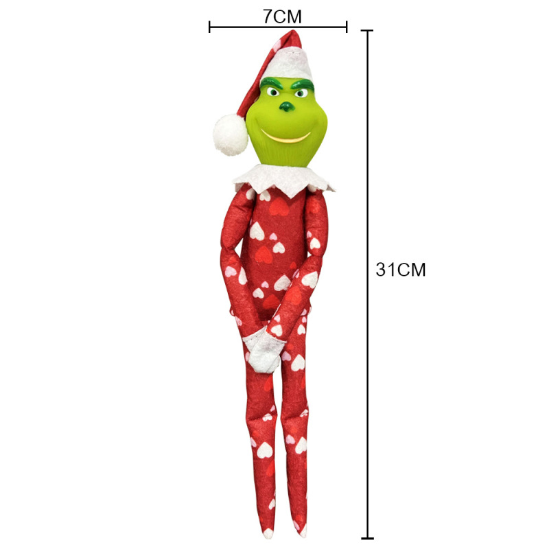 NEW RTS Grinch Doll Gift Christmas Decoration In the Shelf Free Shipping (packed in bag)  (25PCS)