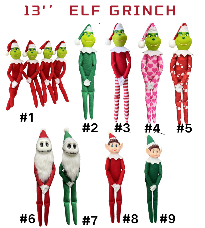 NEW RTS Grinch Doll Gift Christmas Decoration In the Shelf Free Shipping (packed in bag)  (25PCS)