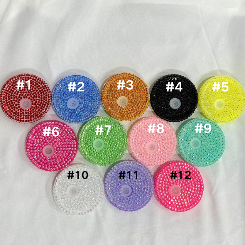 RTS Colored Rhinestone Lid/Tops fit 16oz & 20oz Glass Can Free Shipping (25pcs/50pcs)