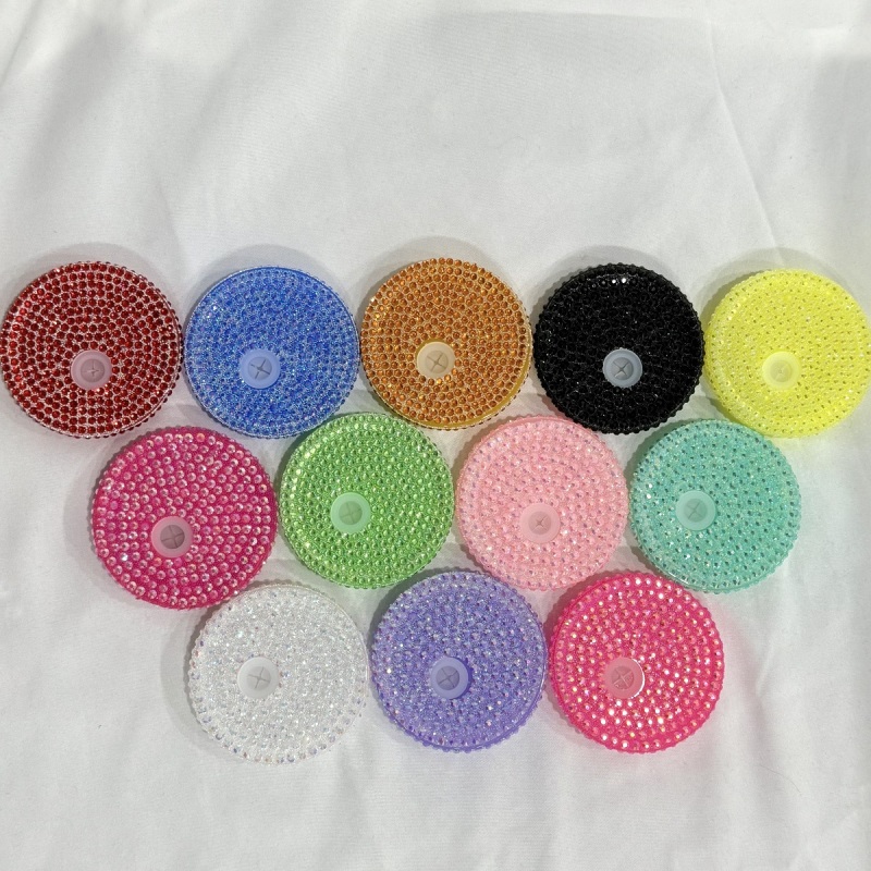 RTS Colored Rhinestone Lid/Tops fit 16oz & 20oz Glass Can Free Shipping (25pcs/50pcs)