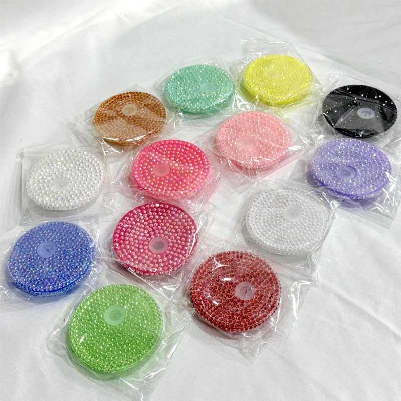 RTS Colored Rhinestone Lid/Tops fit 16oz & 20oz Glass Can Free Shipping (25pcs/50pcs)