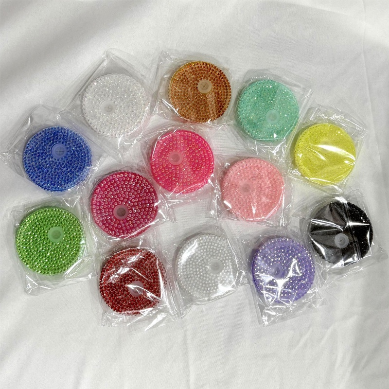RTS Colored Rhinestone Lid/Tops fit 16oz & 20oz Glass Can Free Shipping (25pcs/50pcs)