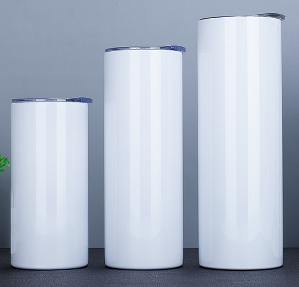 US RTS 15oz Sublimation Straight Glossy Tumbler Free Shipping (25PCS/50PCS)