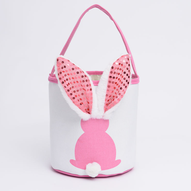 RTS Light Bunny Sequin Baskets for Easter Gift Rabbit Bags Free Shipping (20PCS/40PCS)