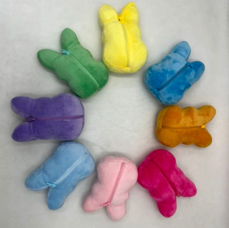 RTS 5.9inch 15cm Sublimation Easter Peeps With or Without Zips Free Shipping (25pcs/50pcs/100pcs)