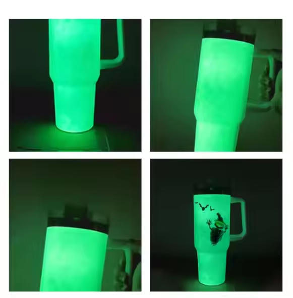 NEW US RTS 40oz Sublimation Glow in Dark Tumbler Mug for Halloween Free Shipping (12PCS)