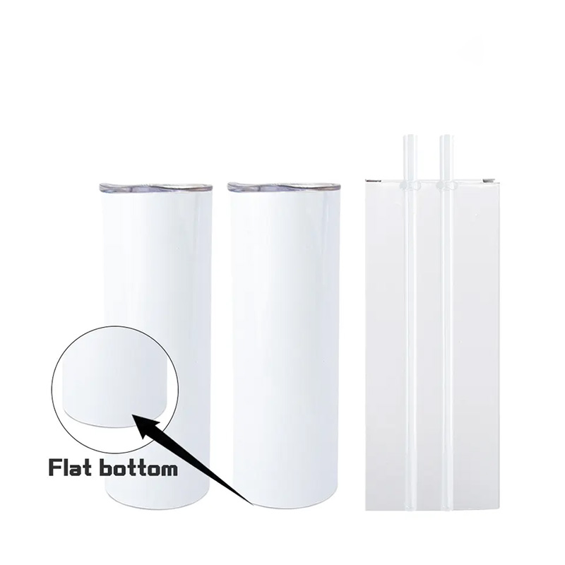 US RTS 20oz Flat-Edge Sublimation Straight Tumbler Skinny (25PCS/50PCS)