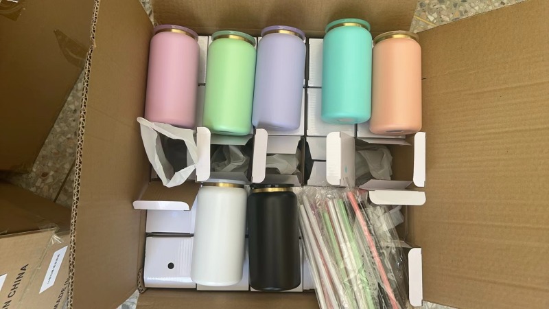 NEW US RTS 16oz Stainless Steel Gold Plated Vacuum Tumbler Can Free Shipping (25PCS)