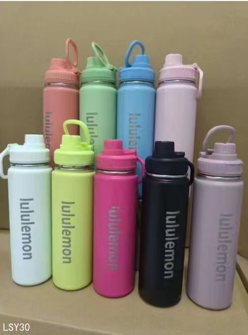 NEW China RTS Stainless Steel LULU 24oz Sport Water Bottle with Handle Lid Free Shipping (25PCS/50PCS)