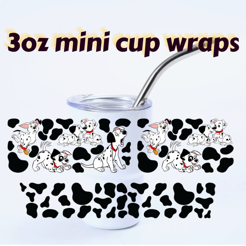 RTS UV DTF Wraps Transfer for 3oz Mini Shot Glass Cup Free Shipping (80pcs/160pcs/240pcs/400pcs)