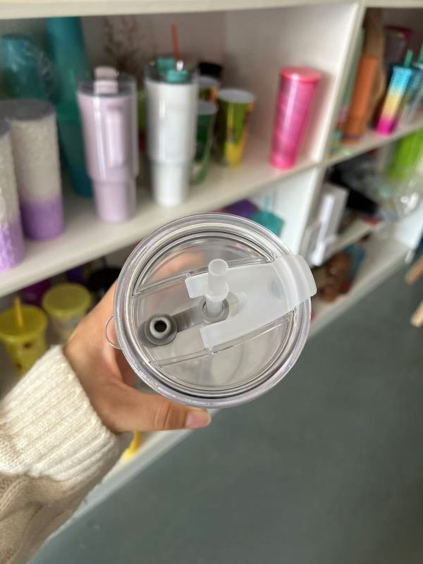 New China RTS 16oz Acrylic Snowglobe Tumbler Double Wall Plastic Cups Predrilled with Holes and Plugs (25PCS)