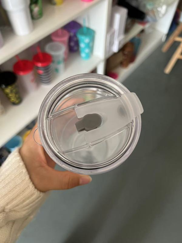 New China RTS 16oz Acrylic Snowglobe Tumbler Double Wall Plastic Cups Predrilled with Holes and Plugs (25PCS)
