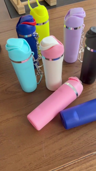 NEW RTS Mini  Tumbler Keychain Lip Balm Holder Key-chain Decoration Free Shipping (25pcs/50pcs)