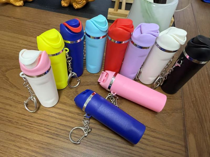 NEW RTS Mini  Tumbler Keychain Lip Balm Holder Key-chain Decoration Free Shipping (25pcs/50pcs)