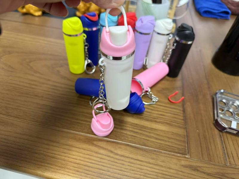 NEW RTS Mini  Tumbler Keychain Lip Balm Holder Key-chain Decoration Free Shipping (25pcs/50pcs)