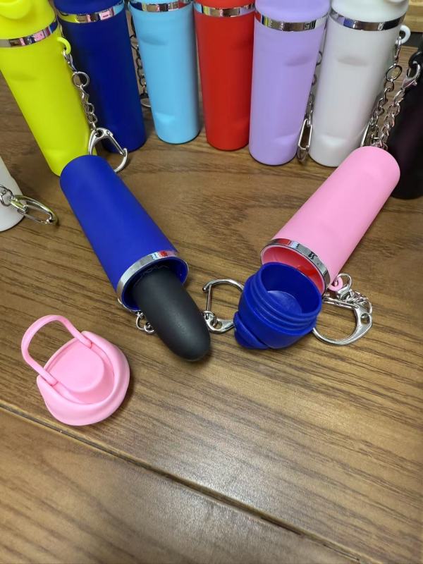 NEW RTS Mini  Tumbler Keychain Lip Balm Holder Key-chain Decoration Free Shipping (25pcs/50pcs)