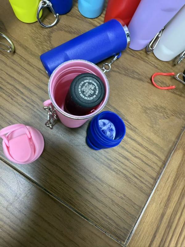 NEW RTS Mini  Tumbler Keychain Lip Balm Holder Key-chain Decoration Free Shipping (25pcs/50pcs)