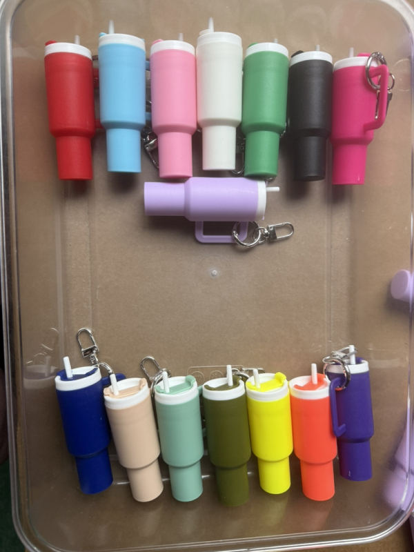 NEW RTS Mini Tumblers Keychains lipstick Holder Tumbler Decoration Charm Free Shipping (30pcs/60pcs)