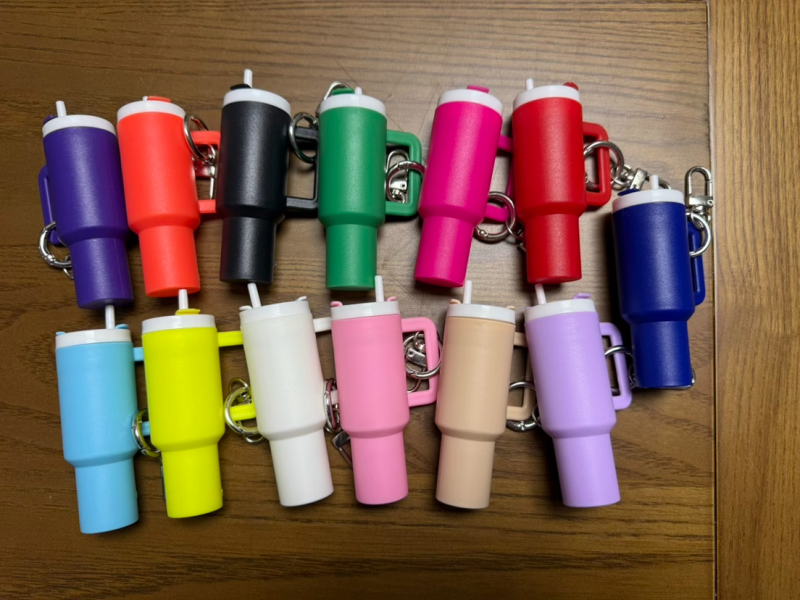 NEW RTS Mini Tumblers Keychains lipstick Holder Tumbler Decoration Charm Free Shipping (30pcs/60pcs)