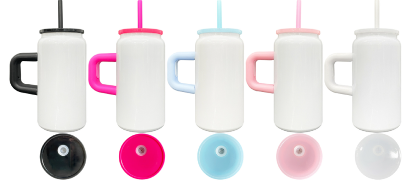China RTS 16oz Stainless Steel Sublimation Tumbler Can with Handle Free Shipping (25PCS)