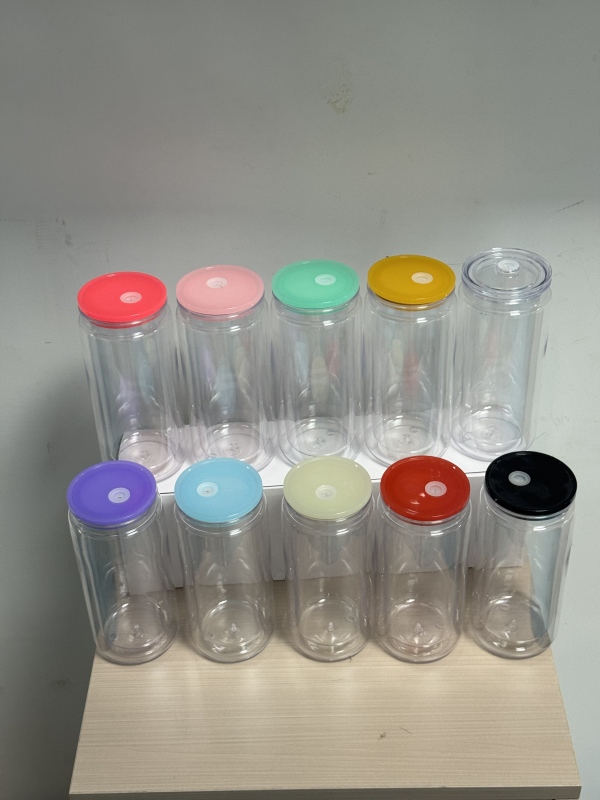 NEW US Pre-sale 16oz Acrylic Plastic Snowglobe Can Double Walled Cup Free Shipping (25PCS)