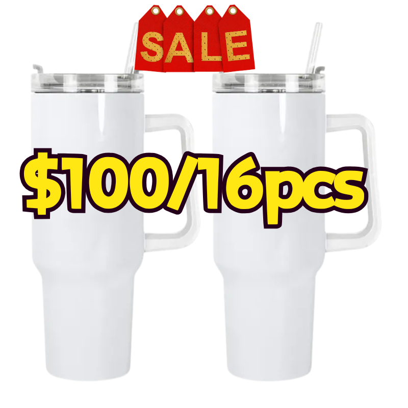 US RTS 40oz Sublimation Blank Tumbler Mug 1.0 Free Shipping (16pcs)