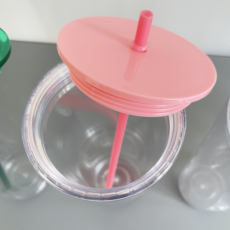 NEW US RTS 16oz/24oz Double Walled Snowglobe Acrylic Plastic Cups Free Shipping (pre-drilled and with plugs) (25PCS)