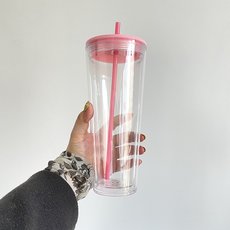 NEW US RTS 16oz/24oz Double Walled Snowglobe Acrylic Plastic Cups Free Shipping (pre-drilled and with plugs) (20PCS)