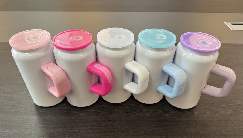 China RTS 16oz Stainless Steel Sublimation Tumbler Can with Handle Free Shipping (25PCS)